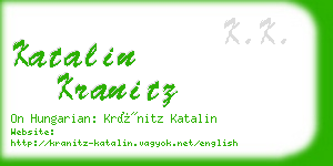 katalin kranitz business card